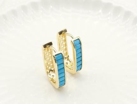 Arete Huggie Baño de Rodio