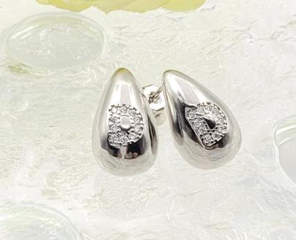 Arete Huggie Baño de Rodio