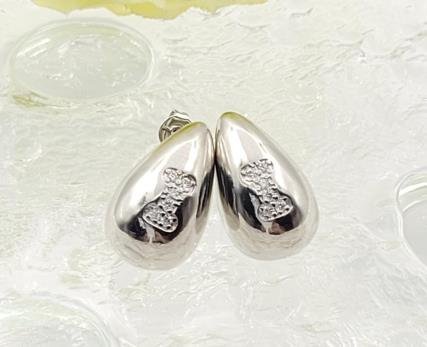 Arete Huggie Baño de Rodio