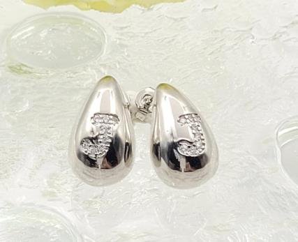 Arete Huggie Baño de Rodio