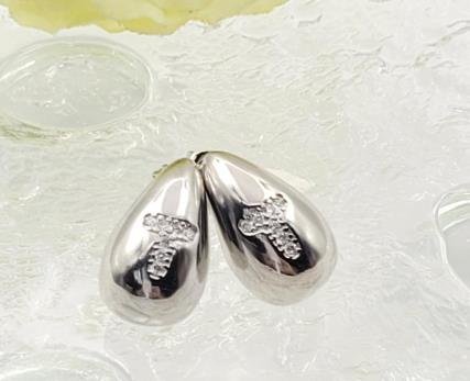 Arete Huggie Baño de Rodio