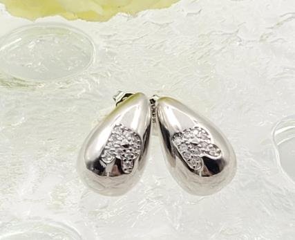 Arete Huggie Baño de Rodio