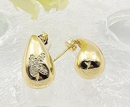 Arete Huggie Baño de Oro 18K