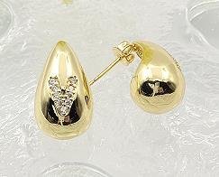 Arete Huggie Baño de Oro 18K