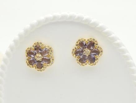 Arete Huggie Baño de Oro 18K