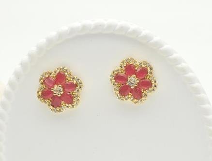 Arete Huggie Baño de Oro 18K