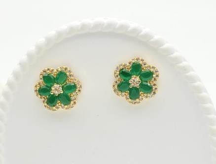 Arete Huggie Baño de Oro 18K