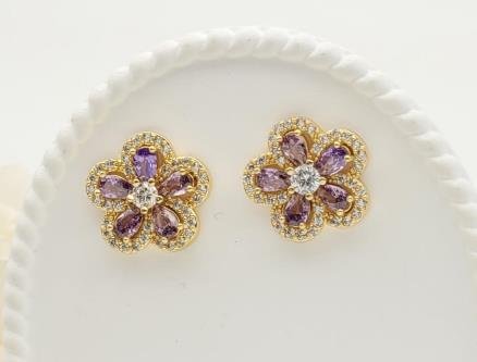Arete Huggie Baño de Oro 18K