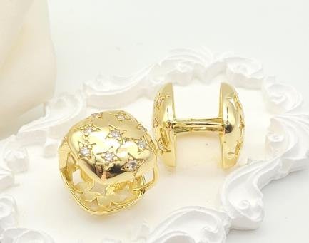 Arete Huggie Baño de Oro 18K