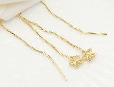Arete Huggie Baño de Oro 18K