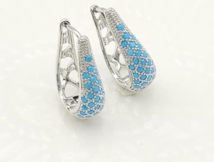 Arete Huggie Baño de Rodio