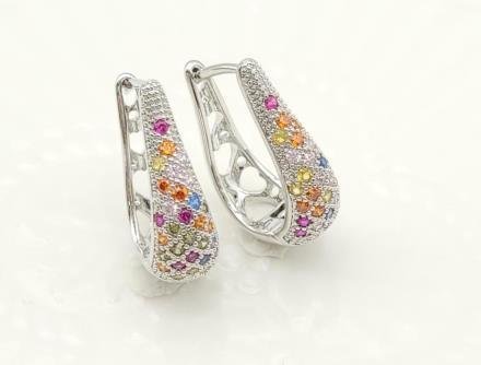 Arete Huggie Baño de Rodio