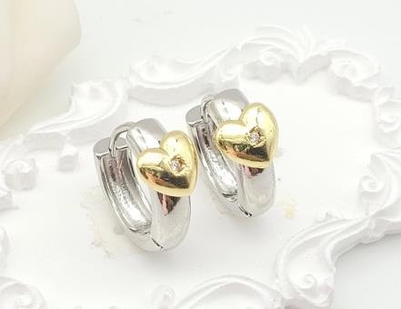Arete Huggie Baño de Rodio