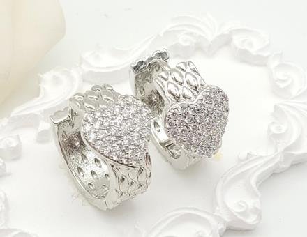 Arete Huggie Baño de Rodio