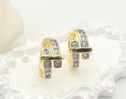 Arete Huggie Baño de Rodio