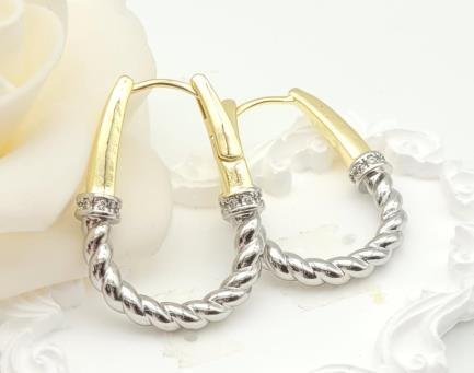 Arete Huggie Baño de Rodio