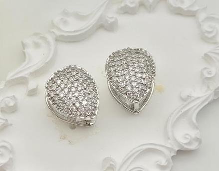 Arete Huggie Baño de Rodio