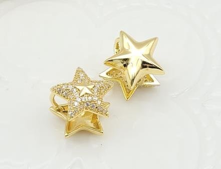 Arete Huggie Baño de Oro 18K