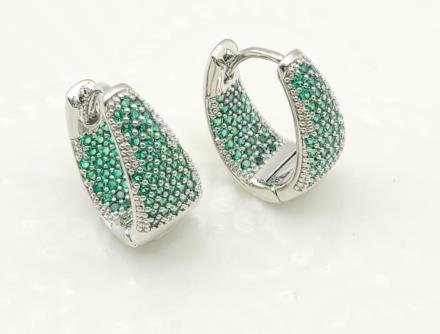 Arete Huggie Baño de Rodio