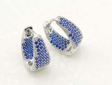 Arete Huggie Baño de Rodio