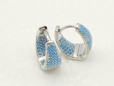 Arete Huggie Baño de Rodio