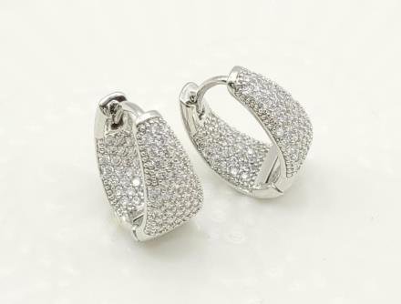 Arete Huggie Baño de Rodio