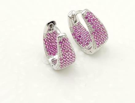Arete Huggie Baño de Rodio