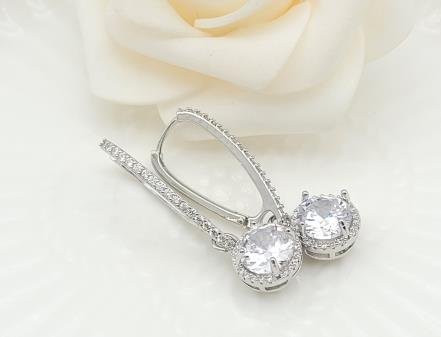 Arete Huggie Baño de Rodio