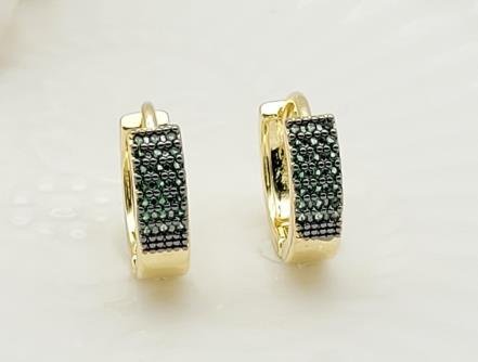 Arete Huggie Baño de Oro 18K