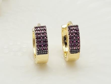 Arete Huggie Baño de Oro 18K