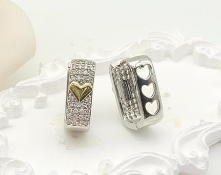 Arete Huggie Baño de Rodio