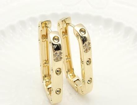 Arete Huggie Baño de Rodio