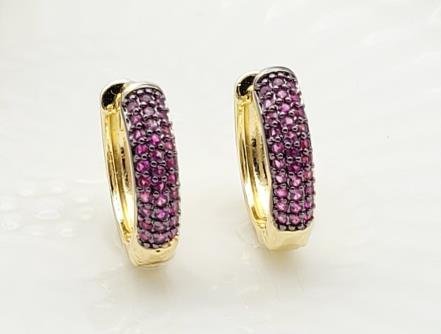 Arete Huggie Baño de Oro 18K