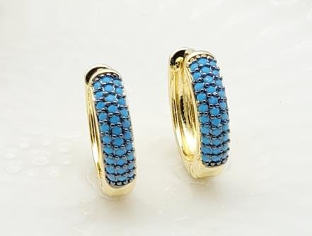 Arete Huggie Baño de Oro 18K