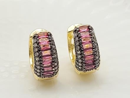 Arete Huggie Baño de Oro 18K
