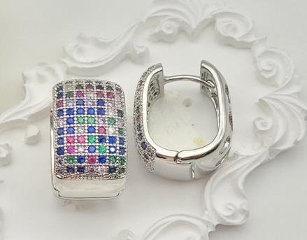 Arete Huggie Baño de Rodio