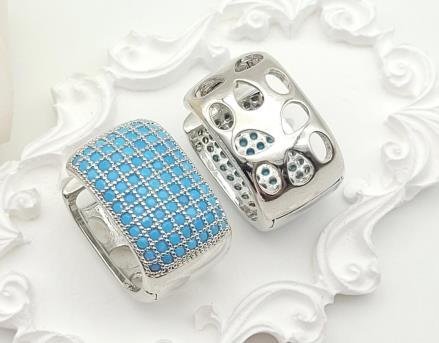 Arete Huggie Baño de Rodio