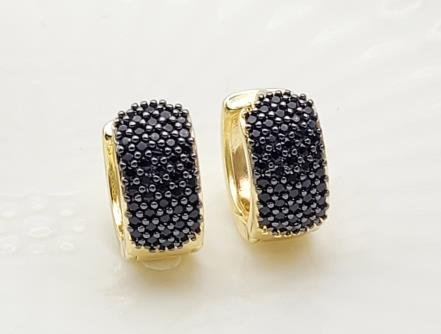 Arete Huggie Baño de Oro 18K