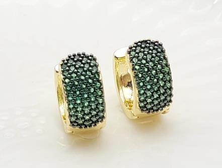 Arete Huggie Baño de Oro 18K