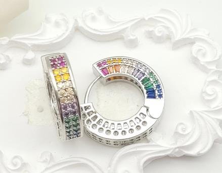 Arete Huggie Baño de Rodio