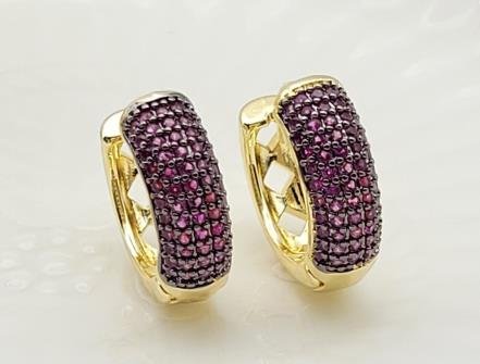 Arete Huggie Baño de Oro 18K