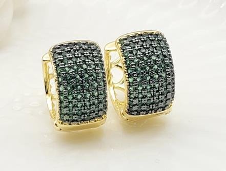 Arete Huggie Baño de Oro 18K