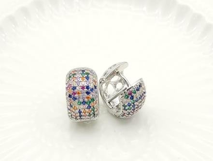 Arete Huggie Baño de Rodio