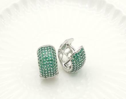 Arete Huggie Baño de Rodio