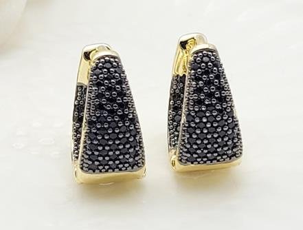 Arete Huggie Baño de Oro 18K