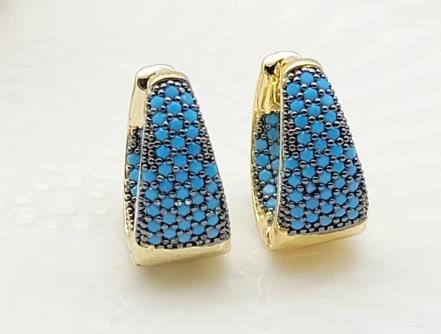 Arete Huggie Baño de Oro 18K
