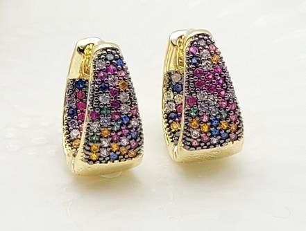 Arete Huggie Baño de Oro 18K