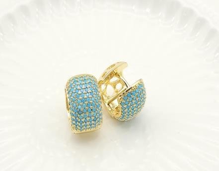 Arete Huggie Baño de Rodio