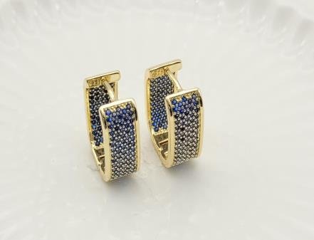 Arete Huggie Baño de Rodio