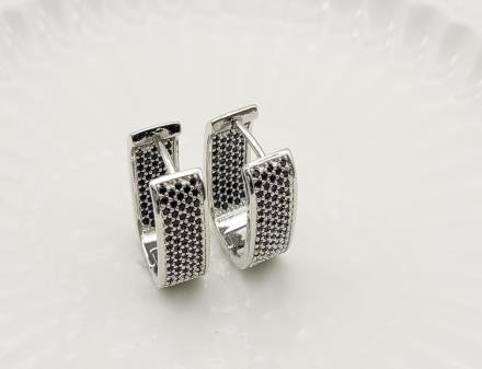 Arete Huggie Baño de Rodio